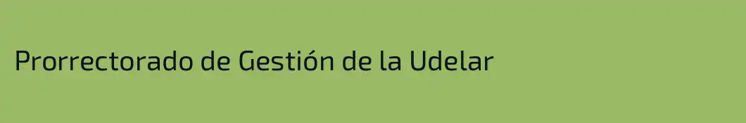 Prorrectorado de Gestión de la Udelar